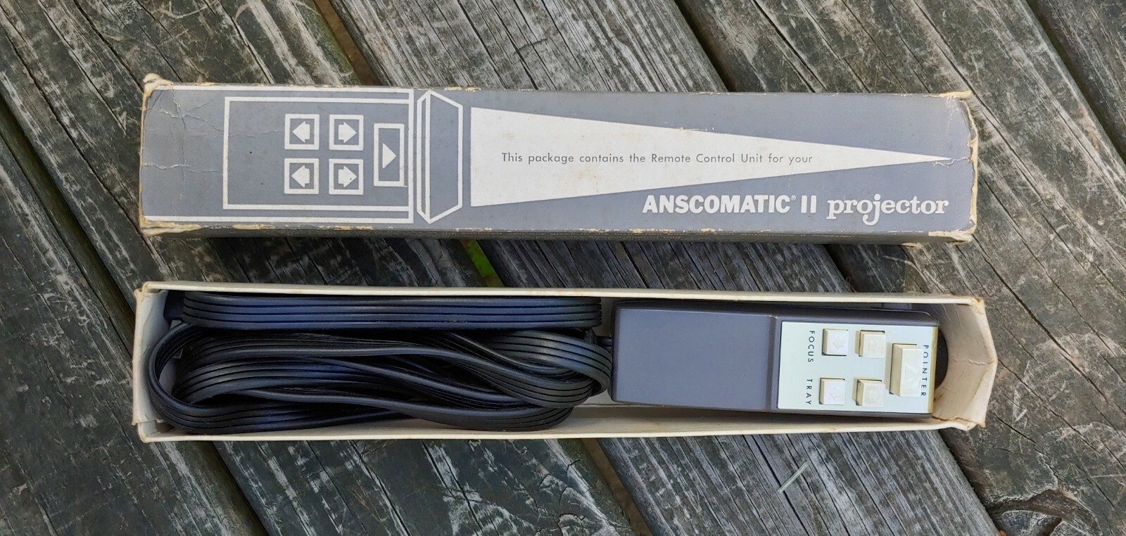 Original 1960’s ANSCO Anscomatic II Slide Projector REMOTE CONTROL with Orig BOX