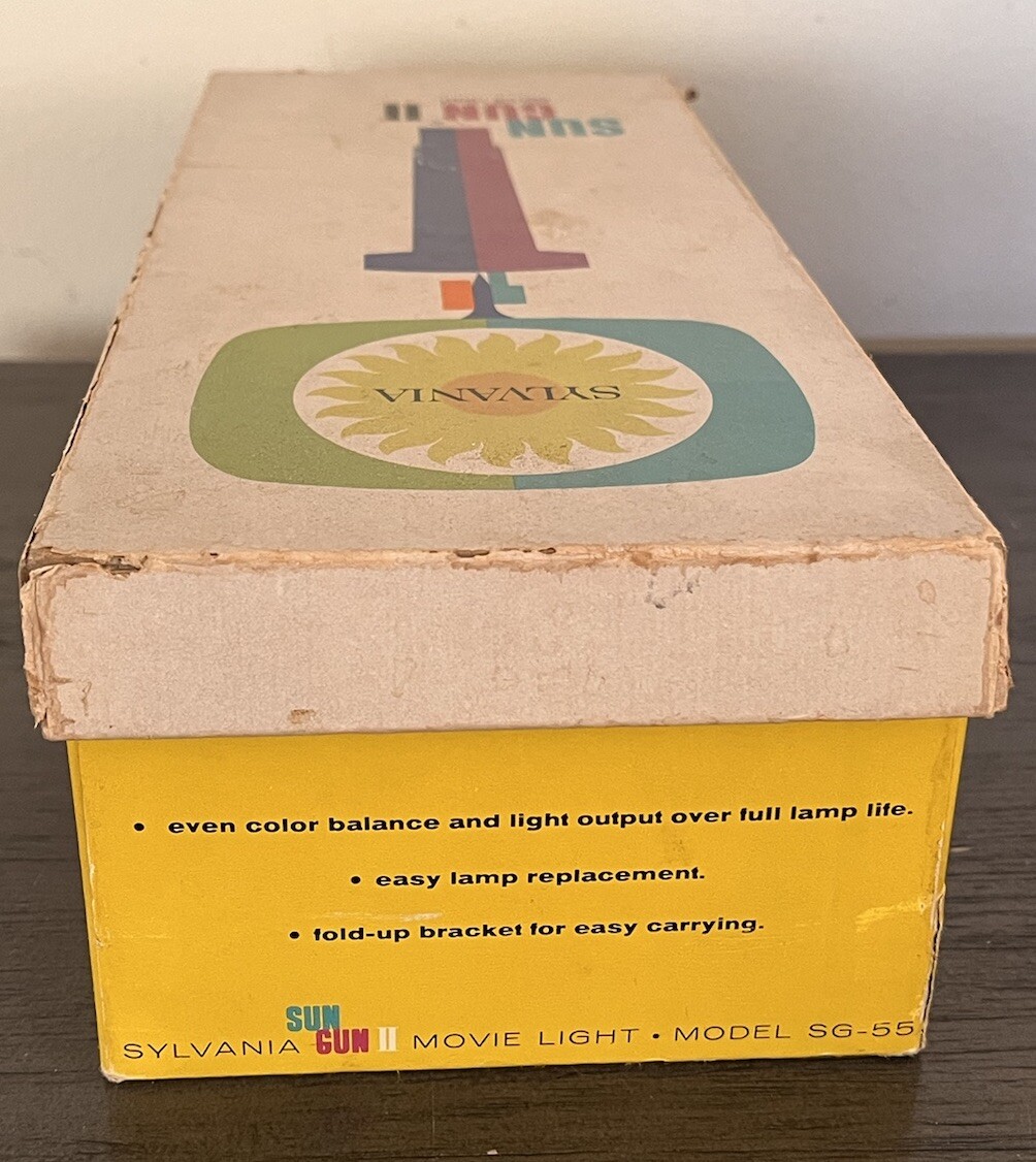 Vintage SYLVANIA SUN GUN II SH-55 Adjustable Movie Camera Light WORKS WELL