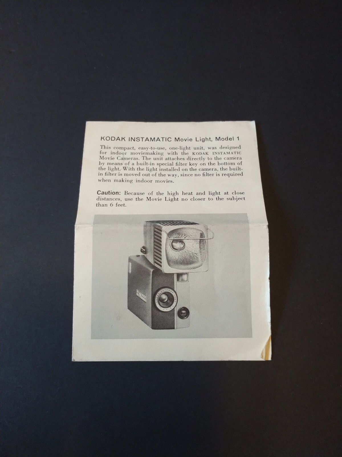 Kodak Instamatic Movie Light Model 1 w/ Bulb Vintage USA. Super Bright!