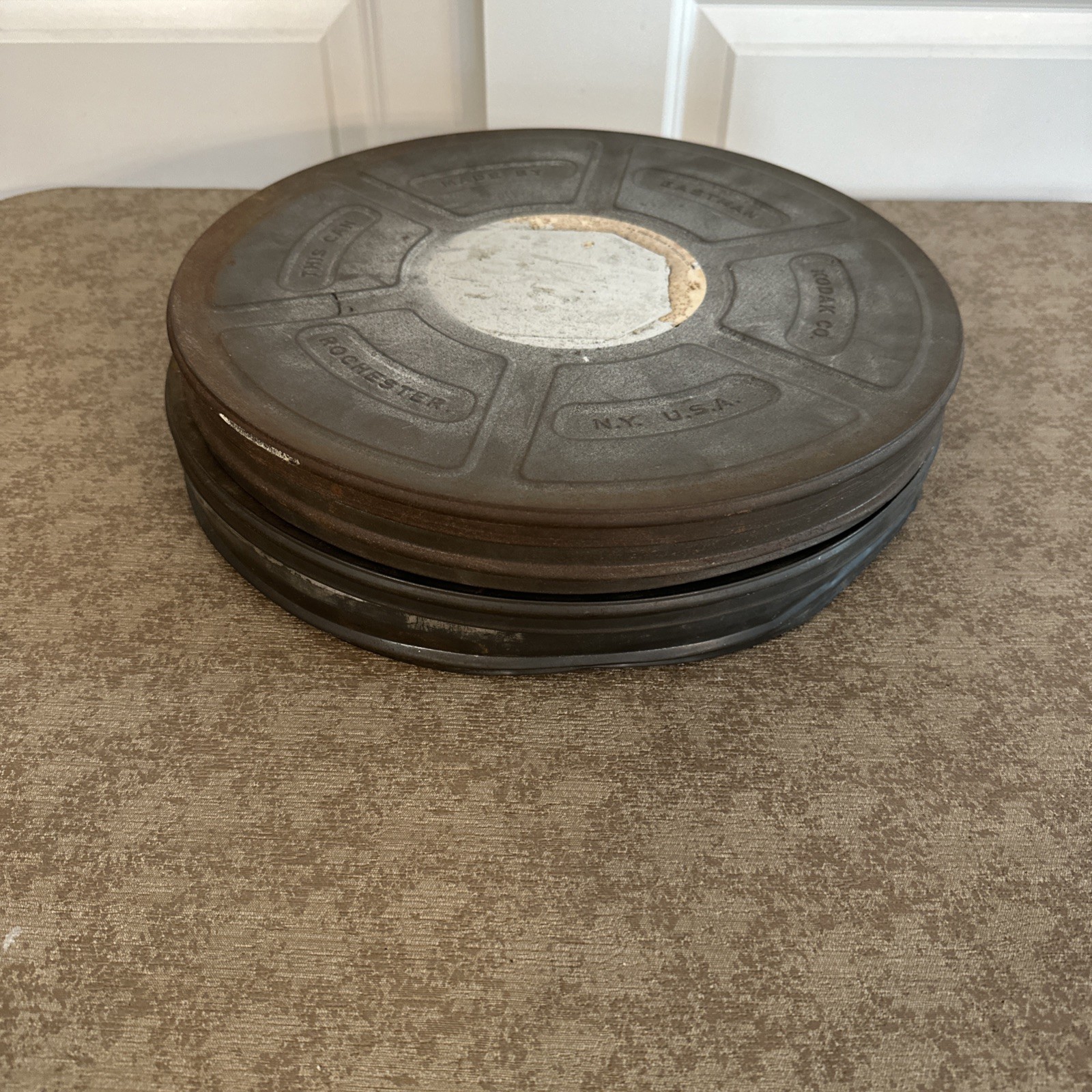 Lot of 2 Vintage 16mm Eastman Kodak 13 3/4Film Reel & Canister 1600 Feet RARE #1