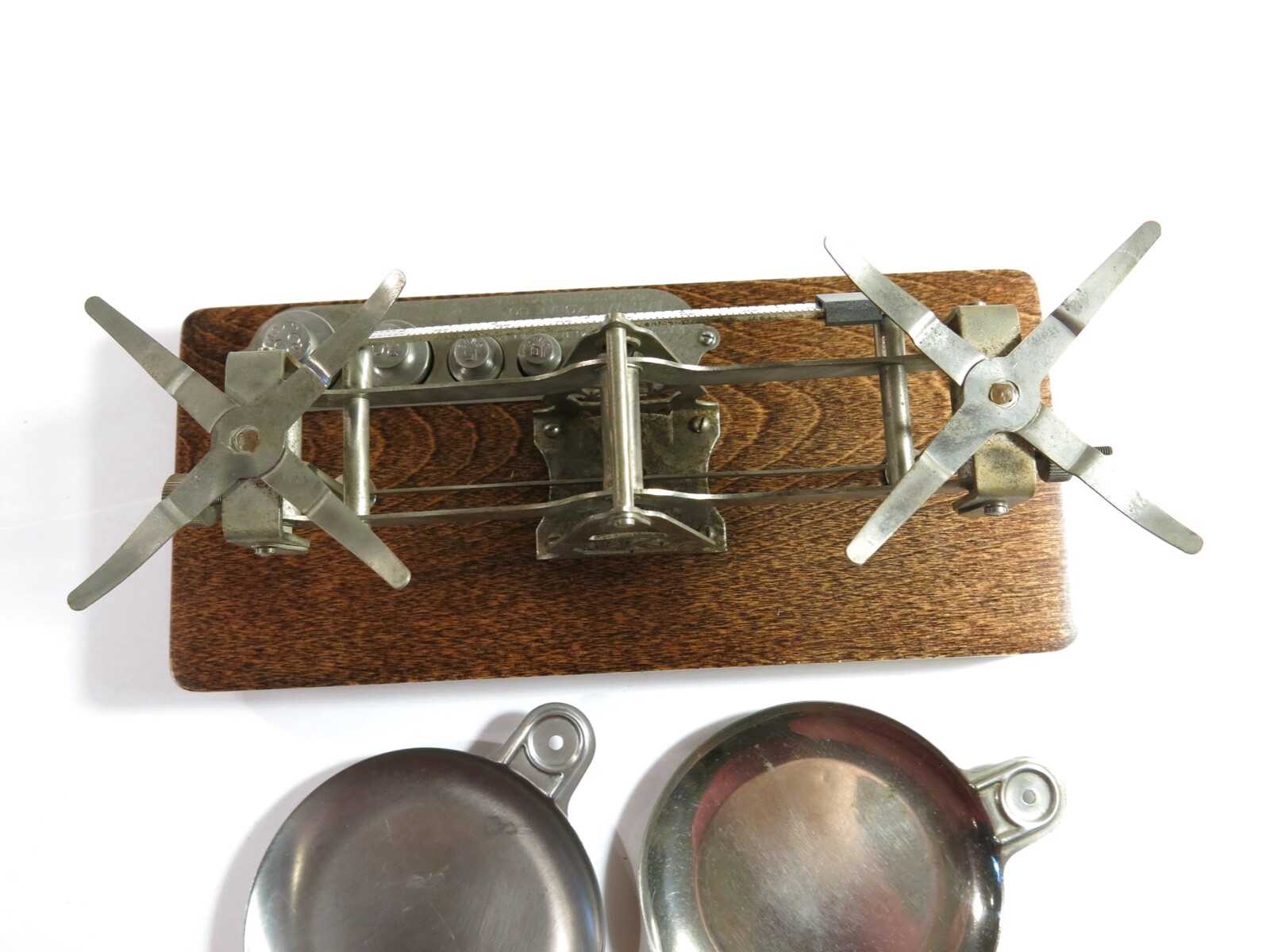 RARE Antique Kodak Studio Scale with Metric Weights and Pans — Refinished Base