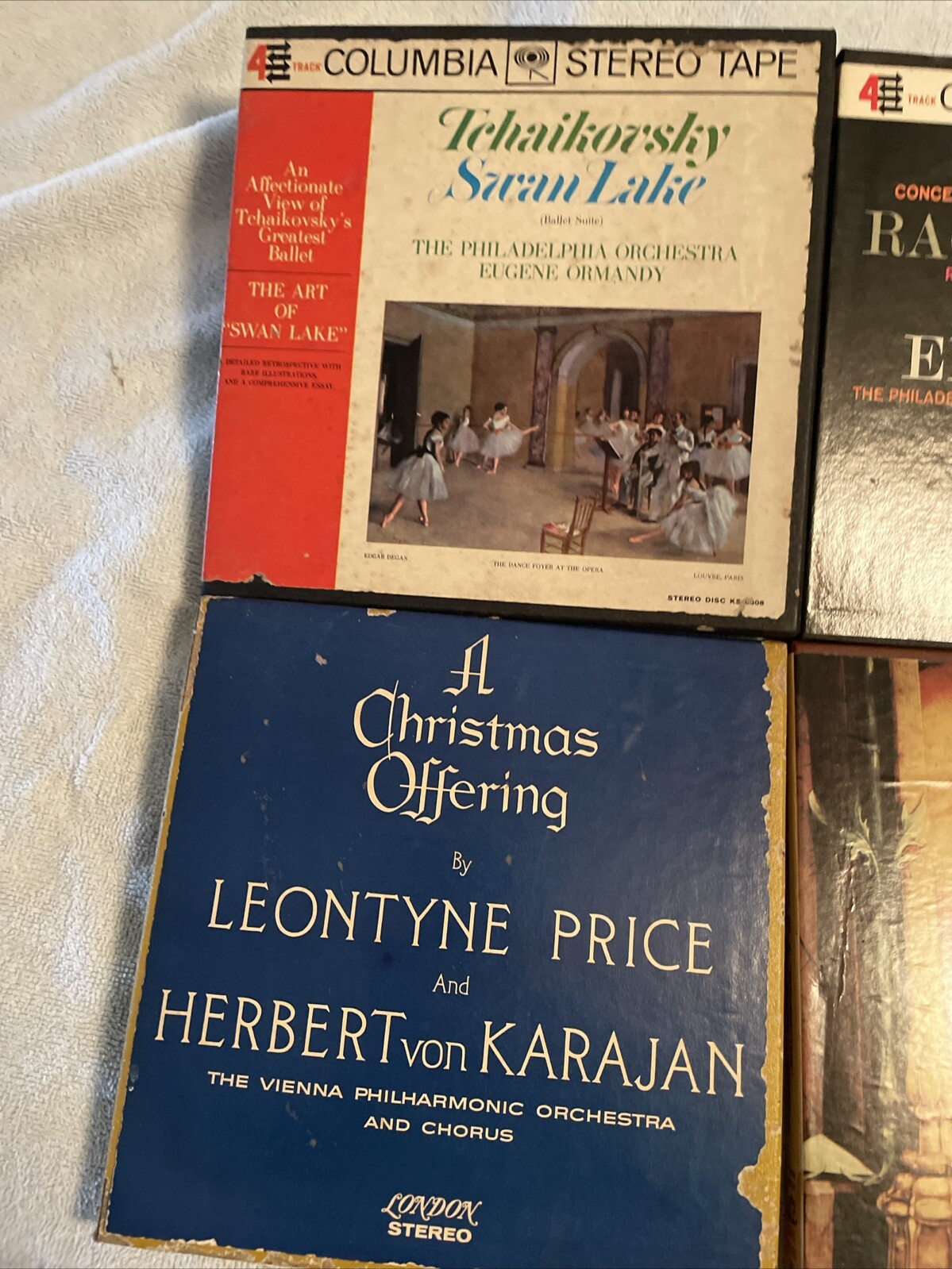 5 Vintage Empty Reel To Reel Cases Random Titles Great For Crafting Projects.