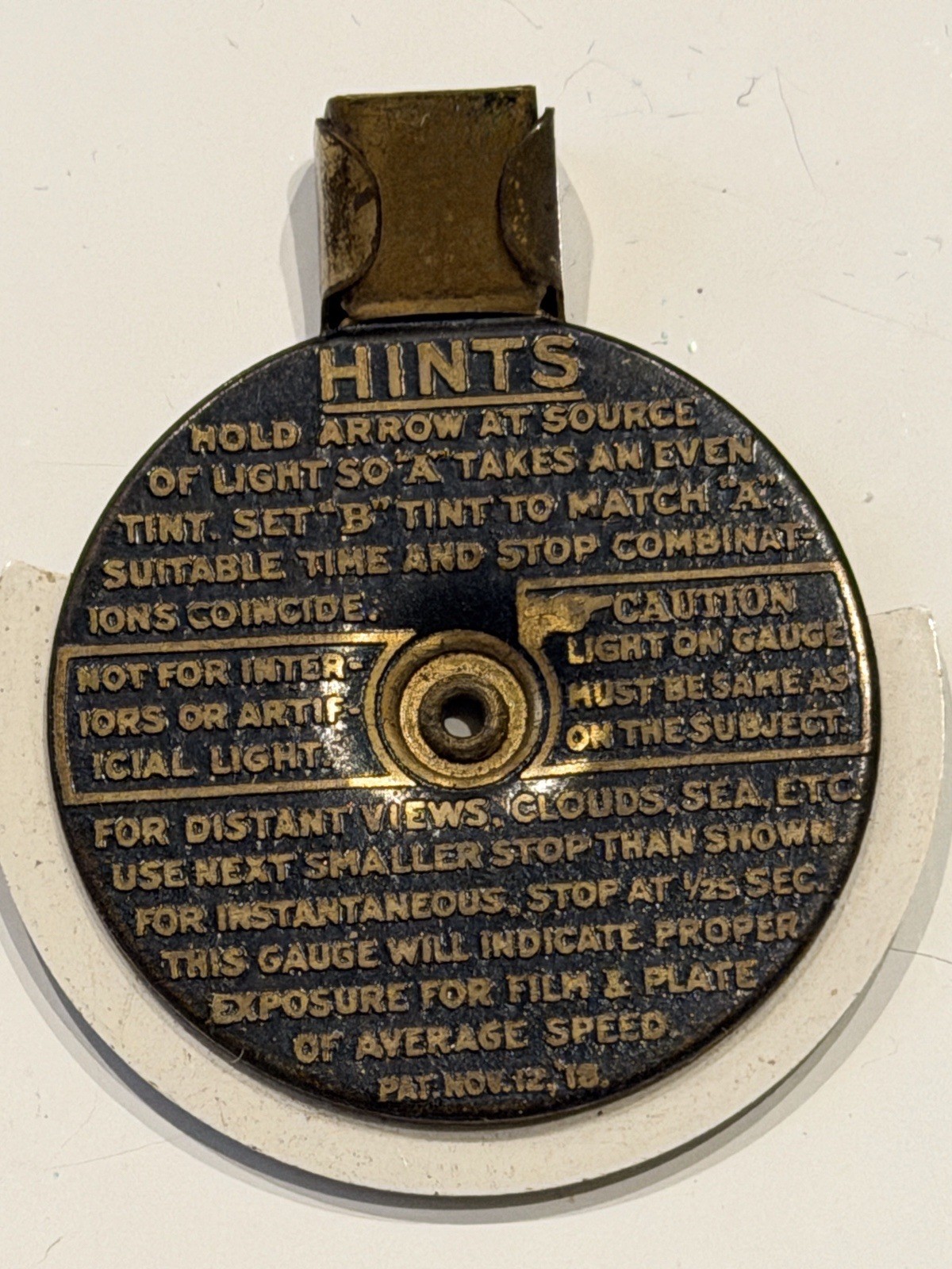 Milner Light Gauge Meter 1918 Extinction Meter Vintage Collectible￼ actinometer