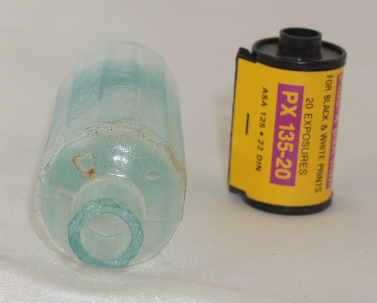 Antique Photographic 12 Sided Glass Bottle used in Wet Plate Photography