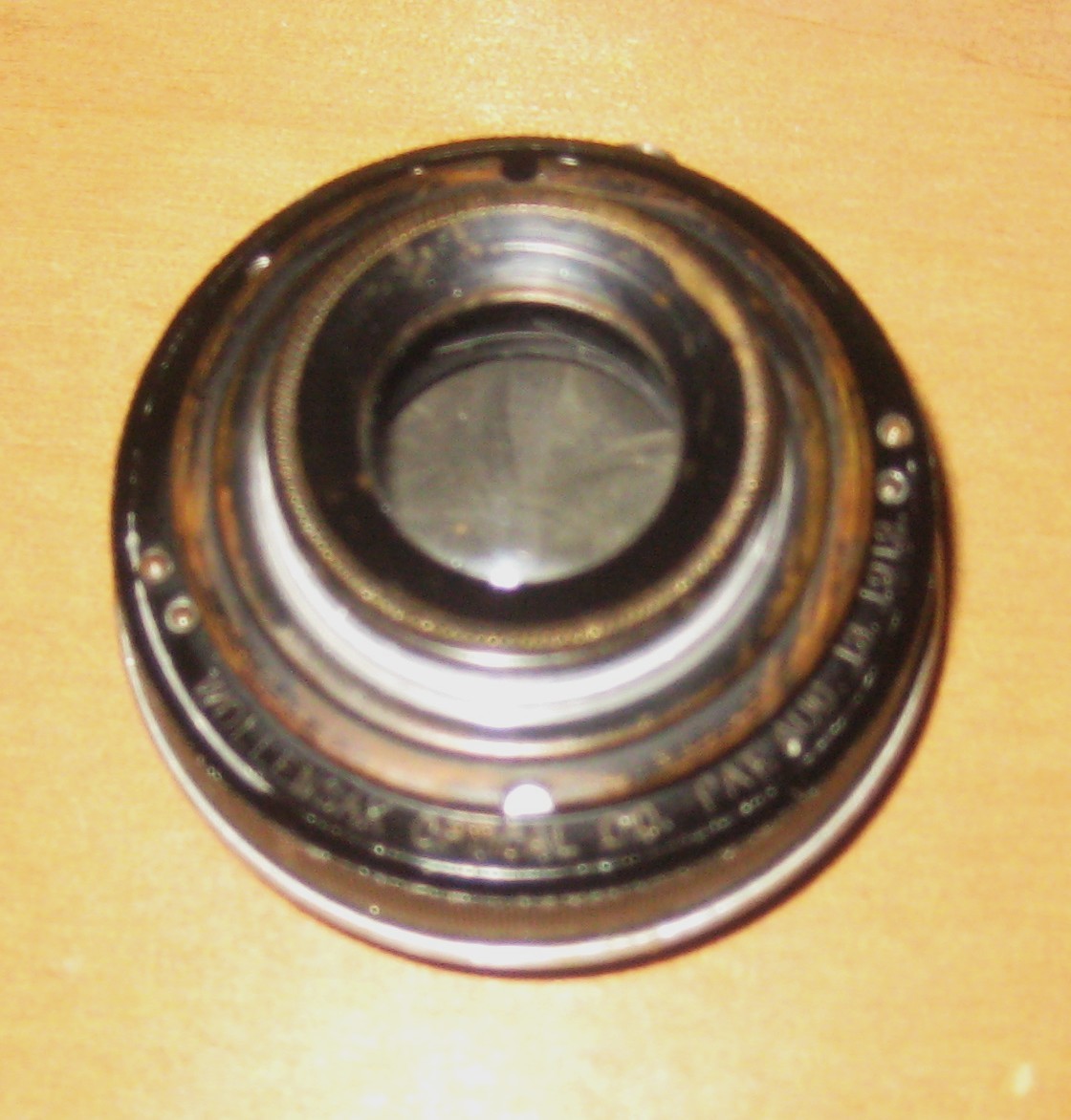 Vintage WOLLENSAK SHUTTER ASSEMBLY 2 lenses Aug. 13, 1912