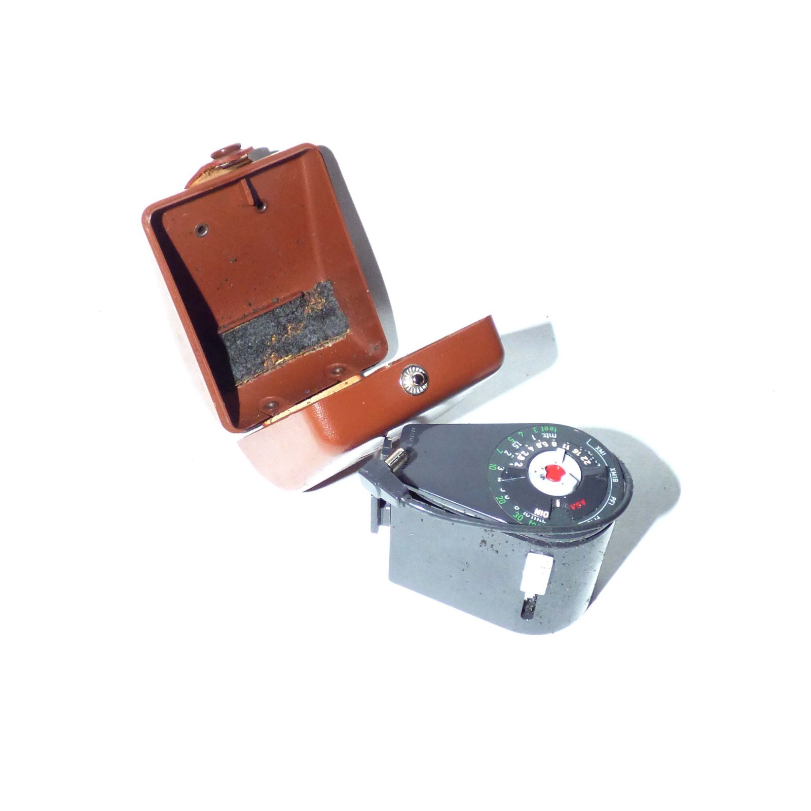 Vintage Agfa Tully Pocket Flash Unit AG1 Bulb Germany with Leather Case