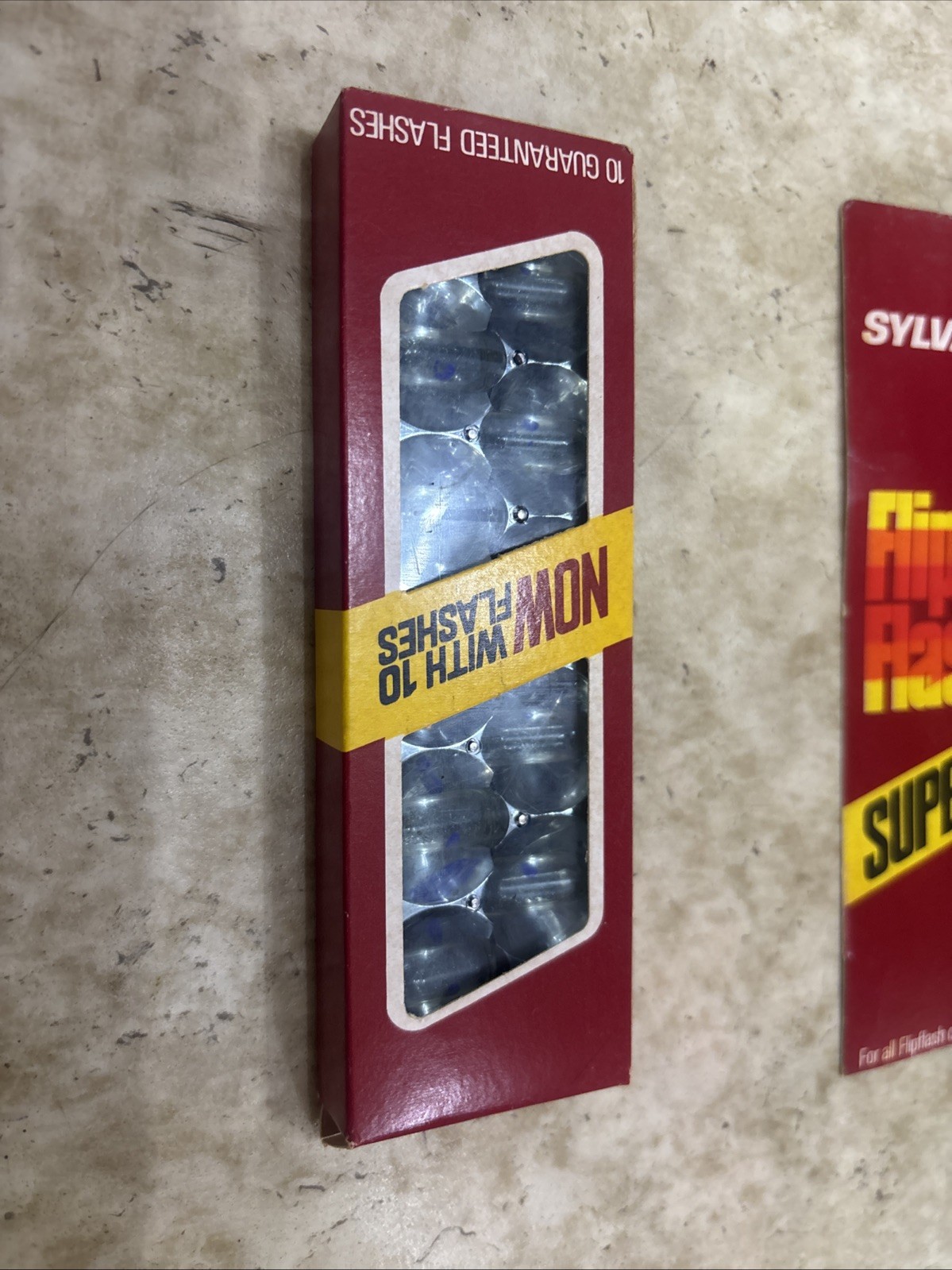 PAIR OF SYLVANIA Flip Flash Super 10 Flipflash Camera Flashes, Vintage, NOS