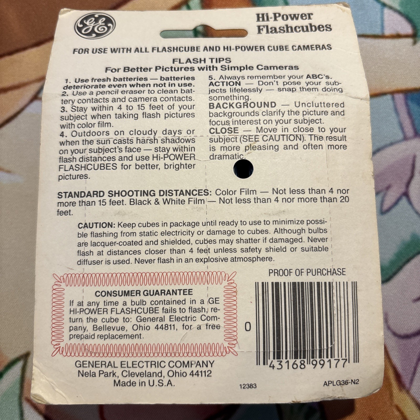 Vintage GE General Electric Flashcubes Flash Cubes 6-Pack Hi-Power NEW Sealed