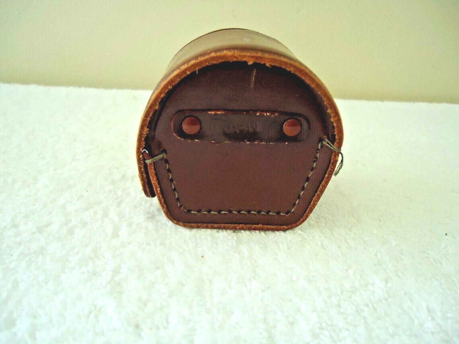 Vintage AO CO.? Leather Camera Lens Holder With a Couple of Lens ” GREAT ITEM “