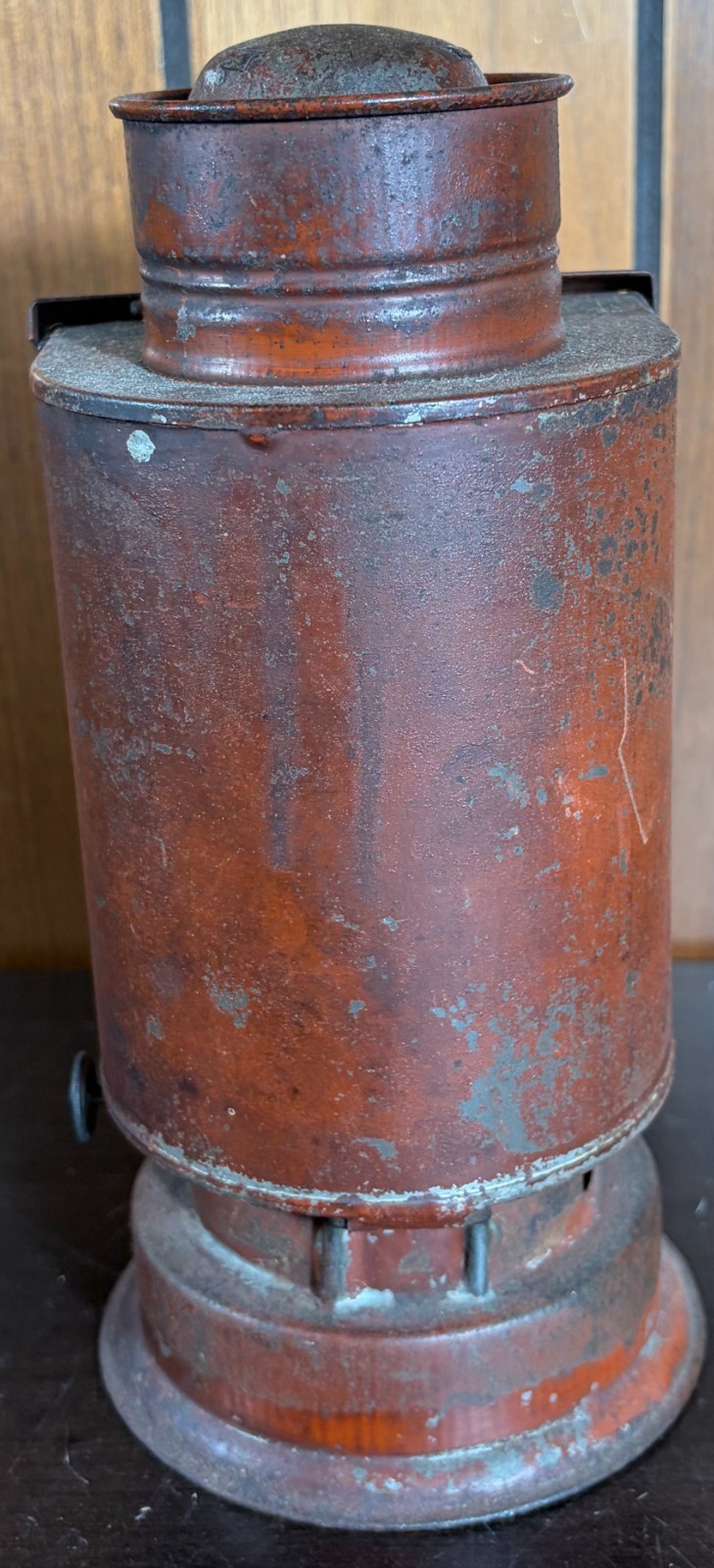 Antique Red Photography Darkroom Oil Lantern w/ Red & Amber Glass Panels RARE