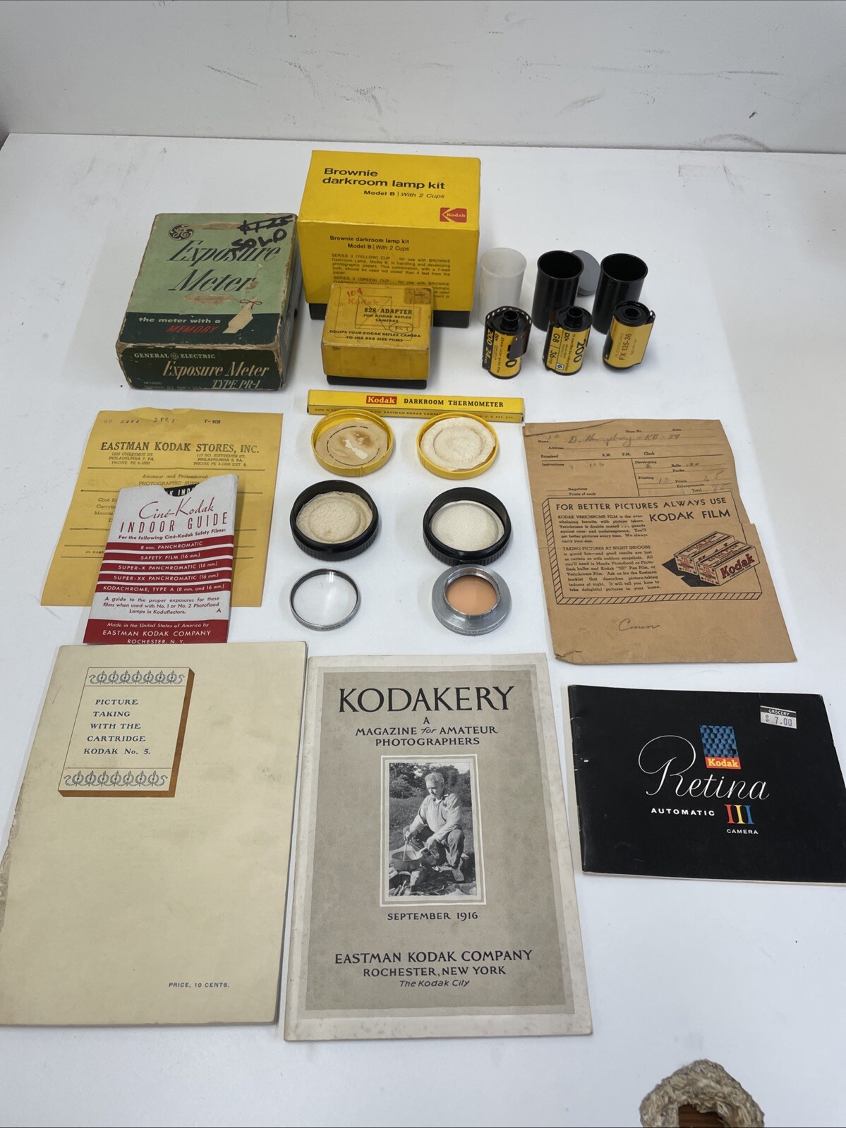 Vintage Kodak LOT W/Film/15 Pieces