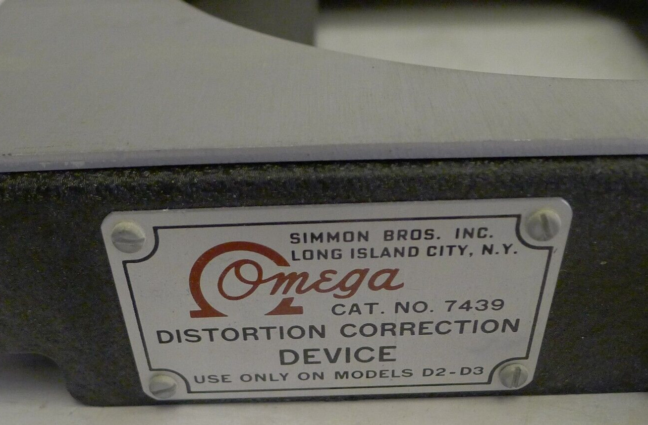 Omega Distortion Correction Device 7439 & Instructions for Model D2-D3 Enlargers