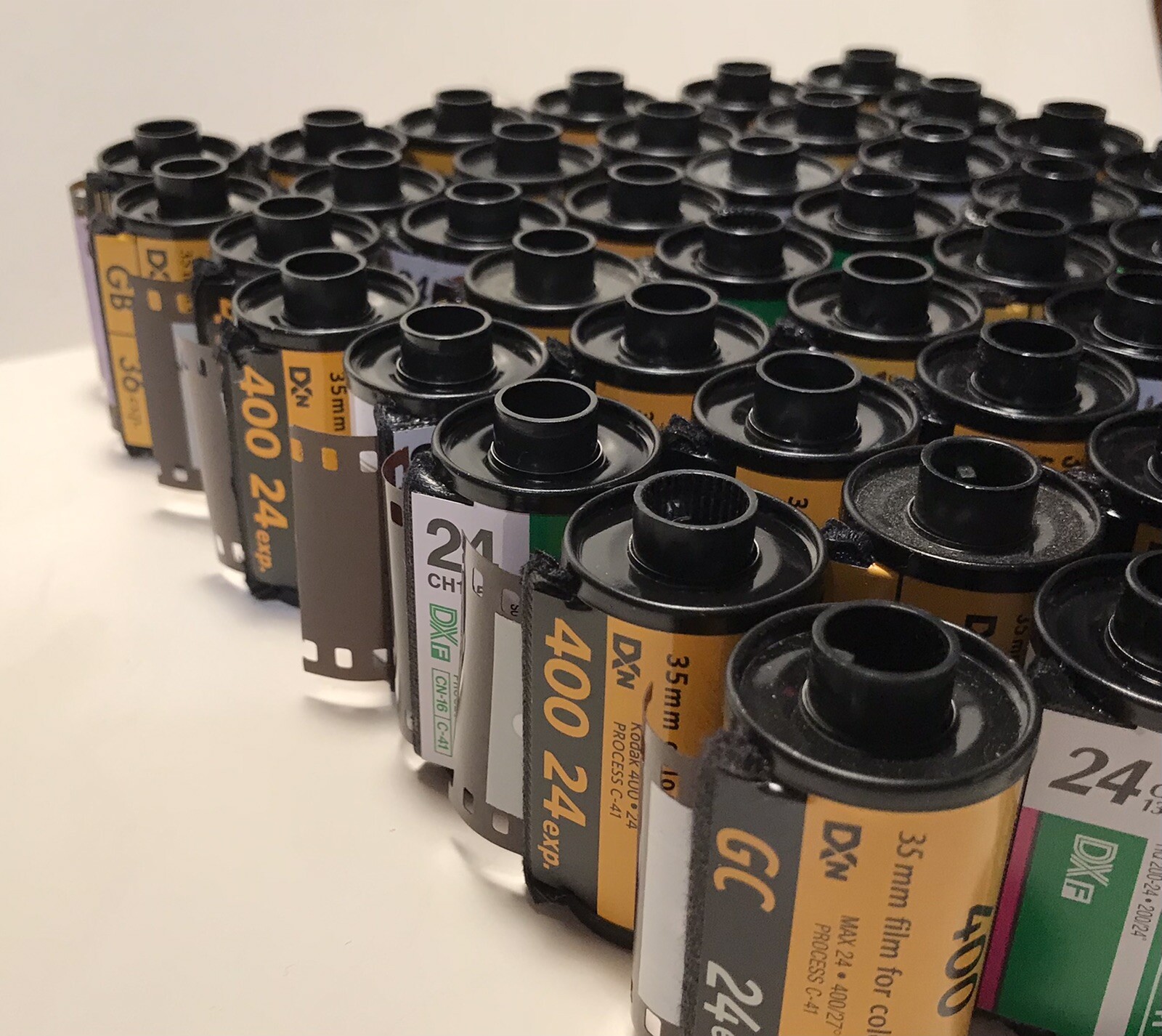 48 Empty 35mm Film Cassettes KODAK, FUJI and others