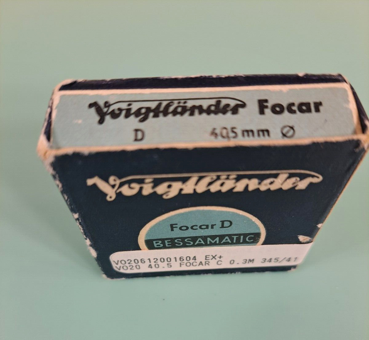 Vintage Voigtlander 40.5mm Focar C f=0.3m 345/41 Filter w Case & Box-Germany