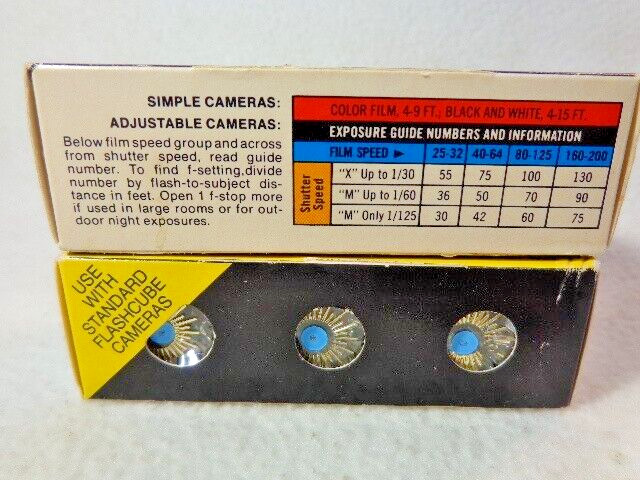 Vintage NOS Sylvania Blue Dot Flashcubes – 24 Flashes, 2 Boxes