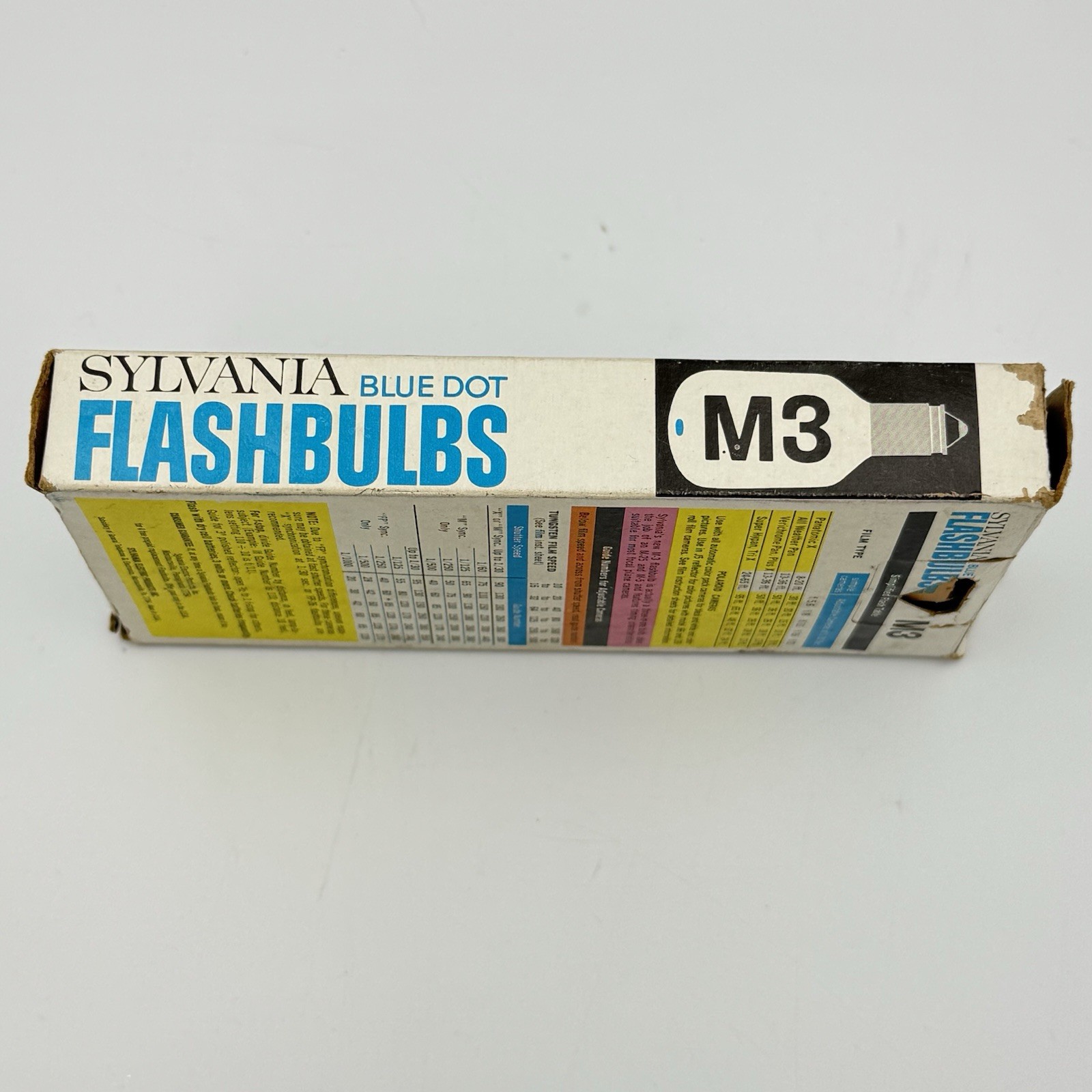 Vintage Sylvania M3 Blue Dot Flashbulbs NOS Camera Flash Bulb Unused USA
