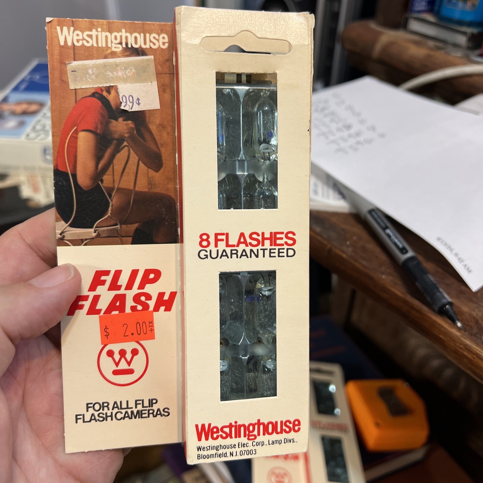 VINTAGE Westinghouse 9C-T3 1/2 FLASH BULBS BOX OF 8 NEW OLD STOCK 2 PACKAGES