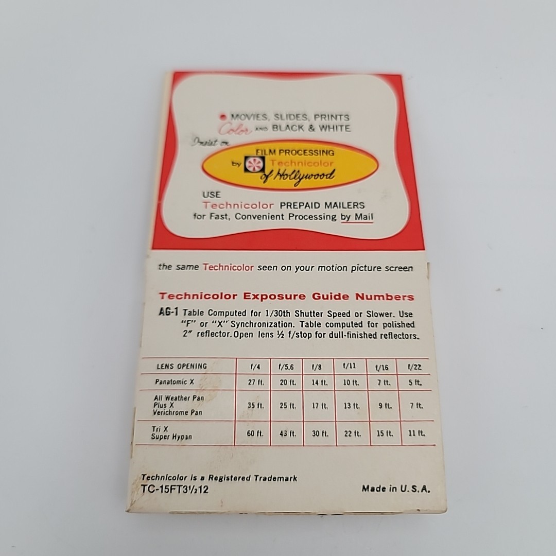 Vintage Technicolor AG-1 Flashbulbs Partial Box 5 Camera Flash Bulbs USA