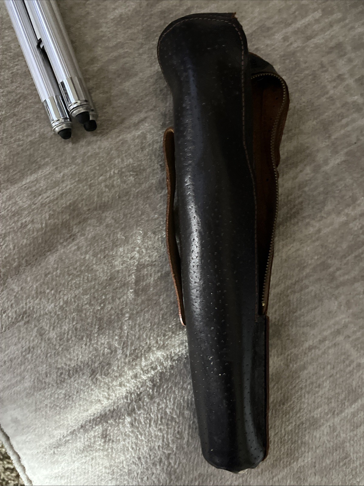 Vintage Alpex Tripod Expandable Legs in Leather Case ~ Made In Japan