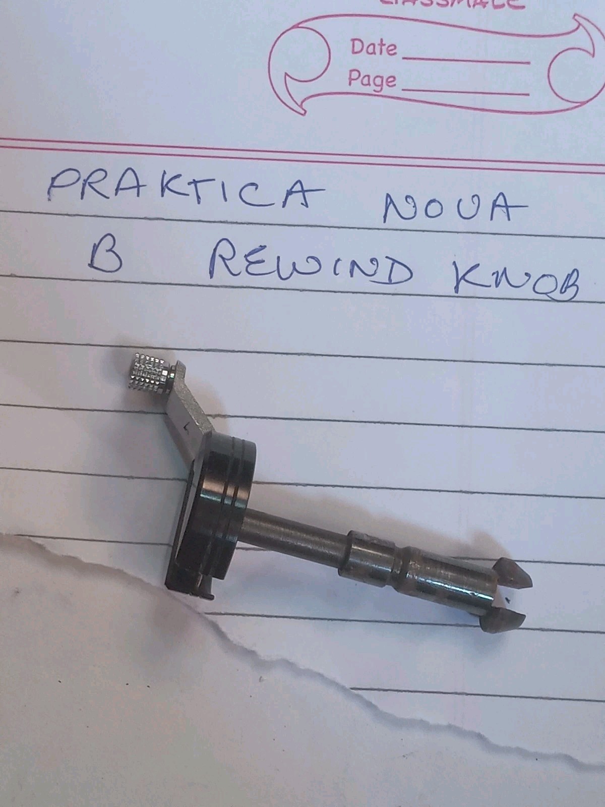 Praktica, Nova B Film SLR Camera Rewind Knob Original Used Part