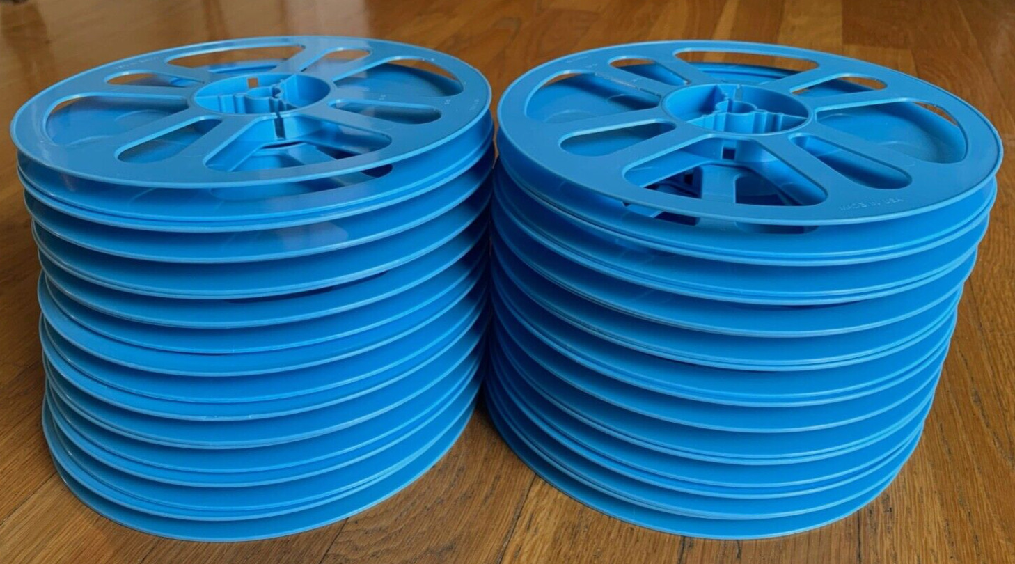SUPER-8 400 ft. Blue Plastic Movie Film Reels – BRAND NEW 20-Reel Pack Super 8mm