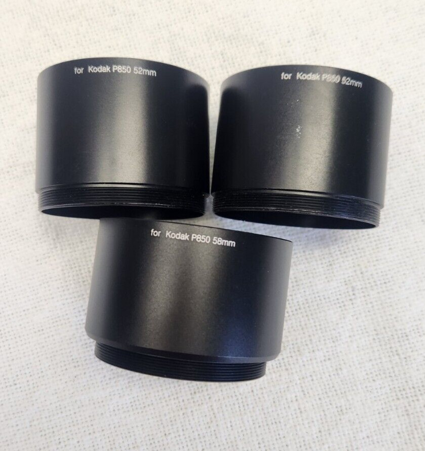 Vtg Lot Camera Lens Filters Zeikos Kodak 49mm 52mm Step Up Rings Old Photography