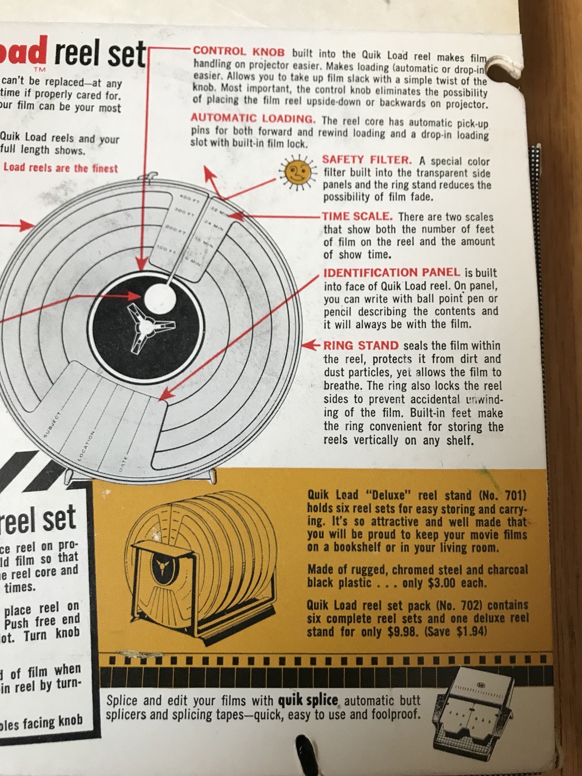 New Vintage HiP Quik Load Reel Set For Home Movies 8mm 400’ 32 Minutes Unopened