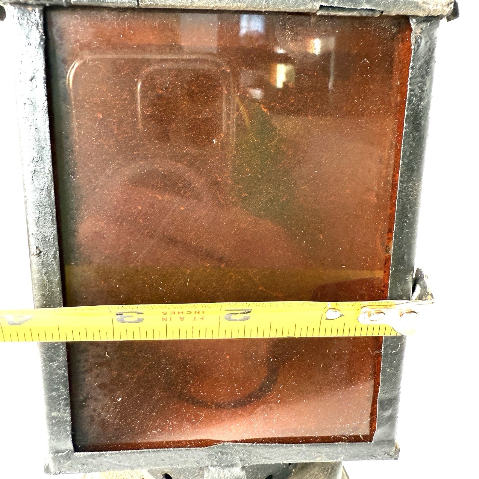 Vintage Dry Plate Gas Lantern Dark Room Safe Light Tin Lamp Darkroom W,V&B