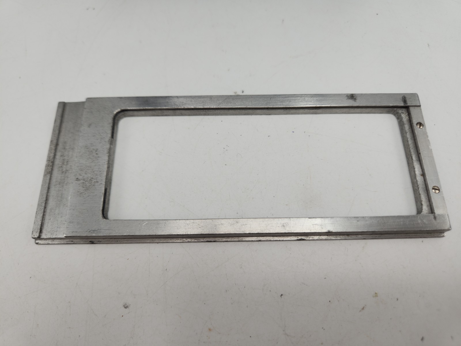 Antique Ica Case & 45x107mm Plate Glass Holder Frame for Polyscop Stereo Camera