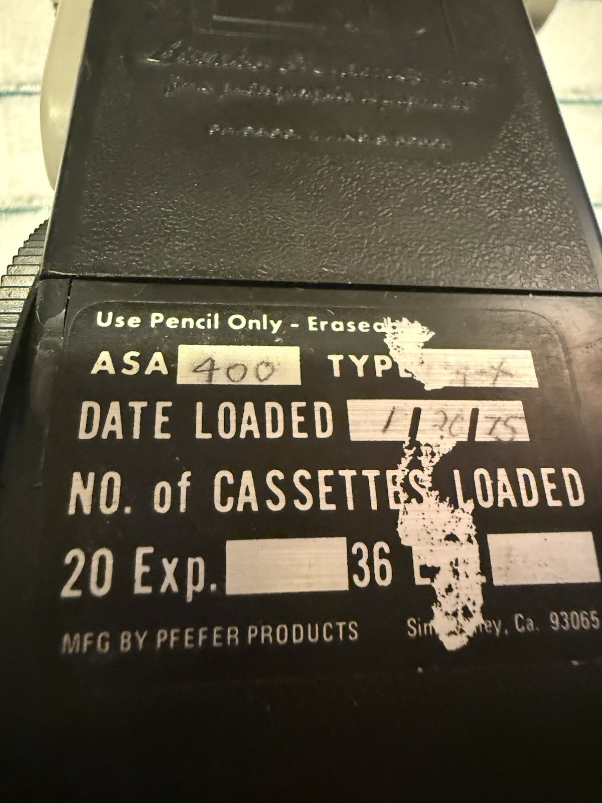 Vintage Watson Model 100 35mm Bulk Film Loader Pfefer – Loaded with ASA 400 film