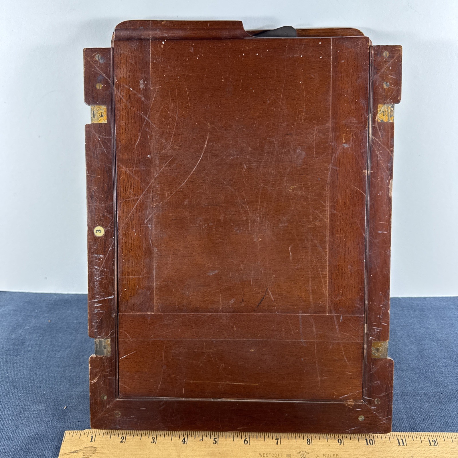 8×10 Double Sided Mahogany Book Style Glass Plate Holder Tailboard Wood Camera
