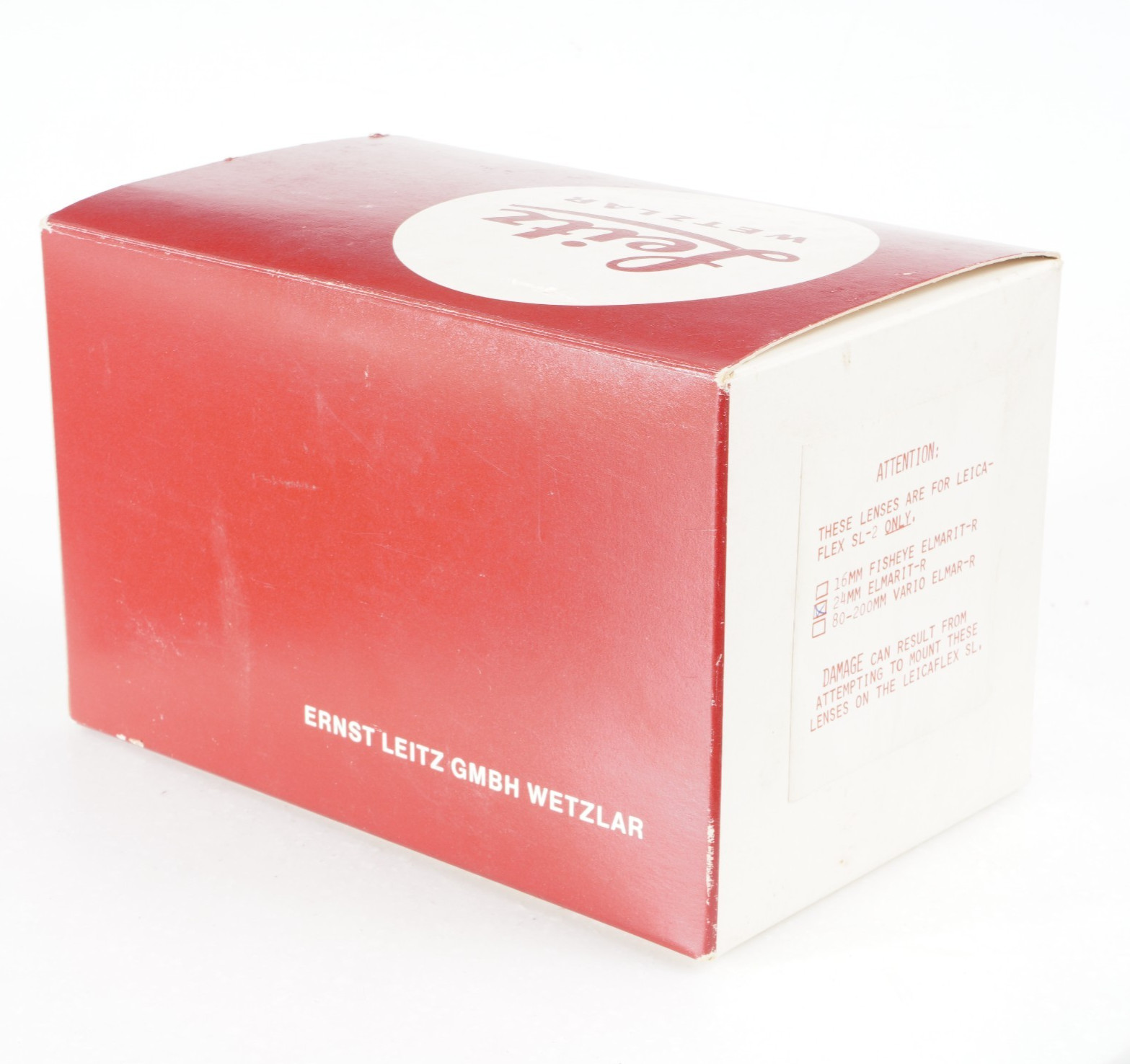 -Leica Empty Retail Box for Leica Elmarit-R 24mm f/2.8 11221-NO LENS