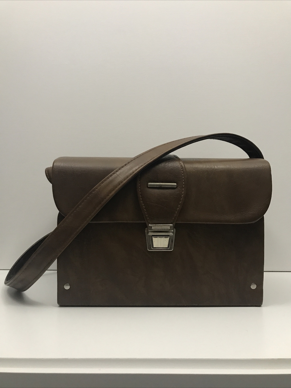 Vintage Coast Brand Model K-11 Brown Leather Material Hard Camera Carrying Case