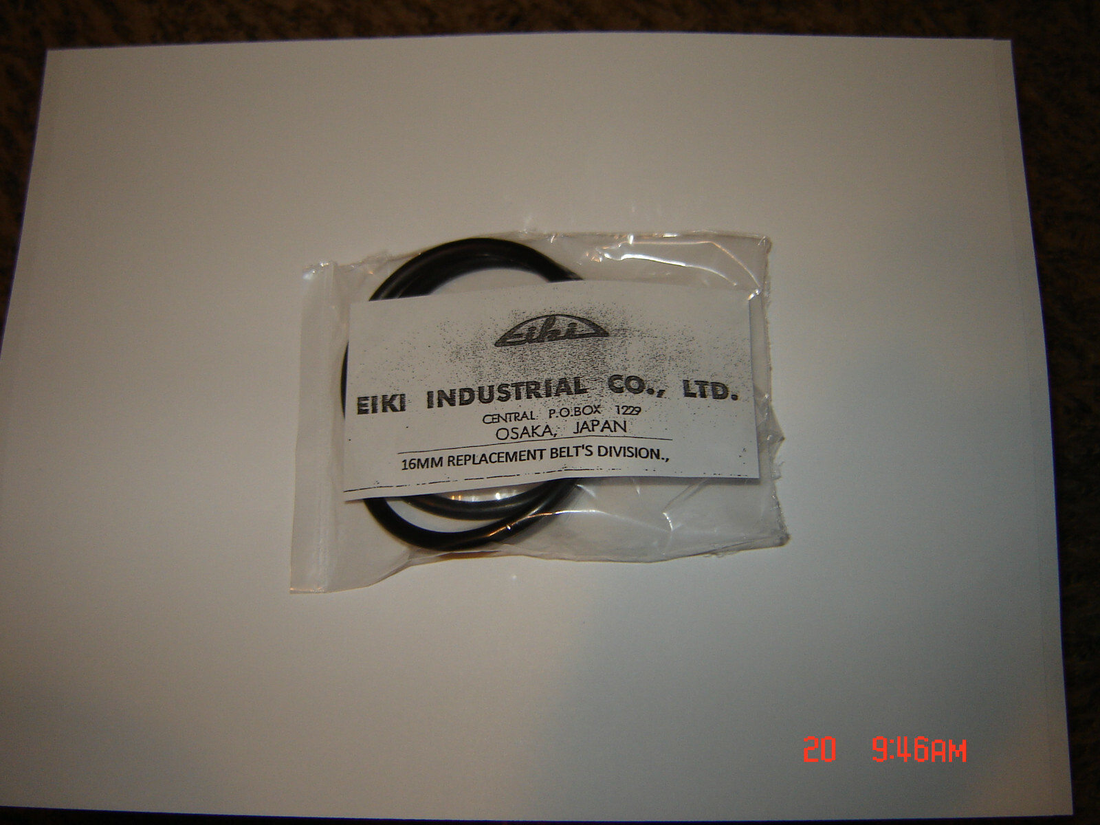 EIKI NT-Up to Serial #50000, Eiki Take Up Arm projector Belt ,16mm Eiki NT Belt