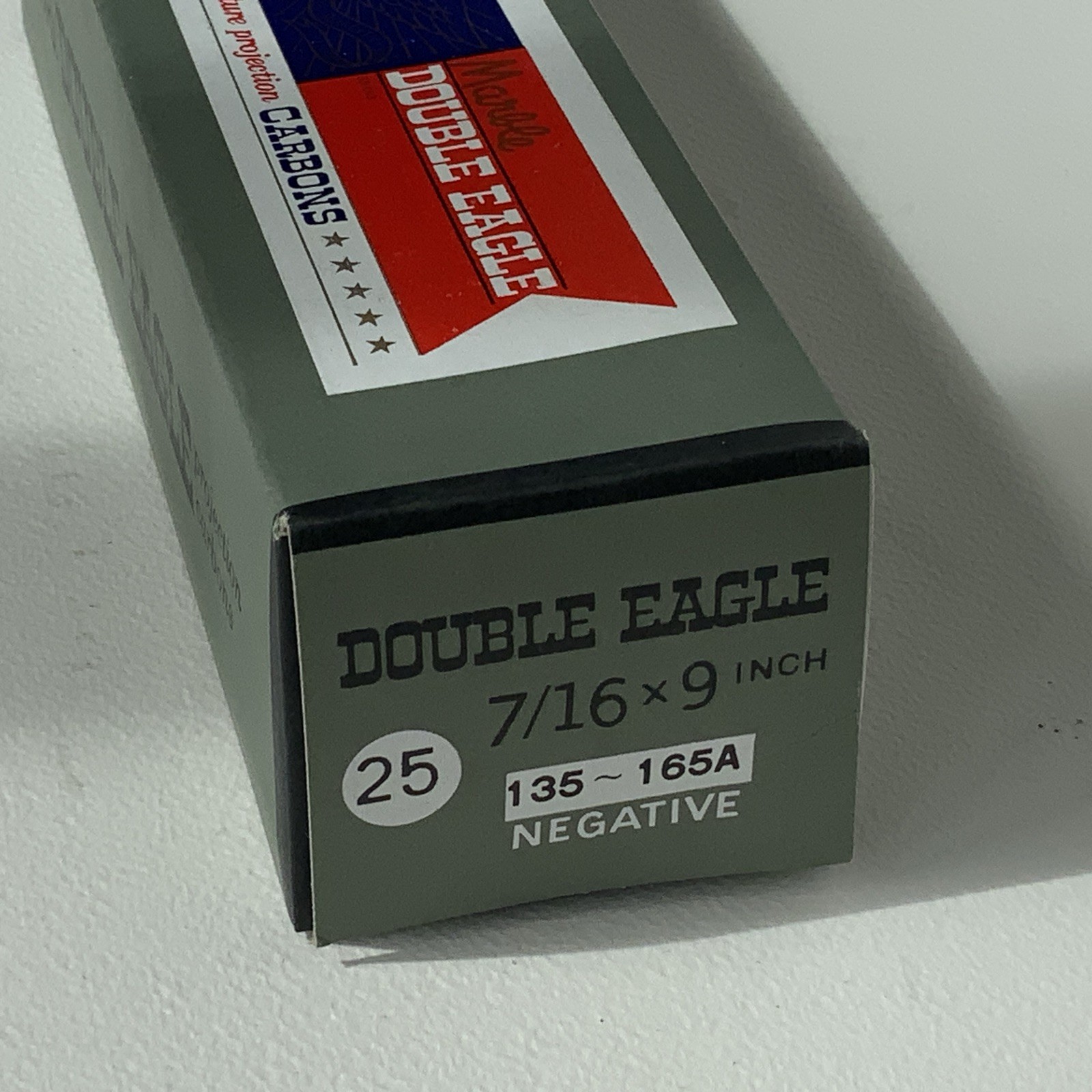 1 box 25 pcs Double Eagle CARBON ARC RODS 7/16″ x 9″ NEGATIVE projector
