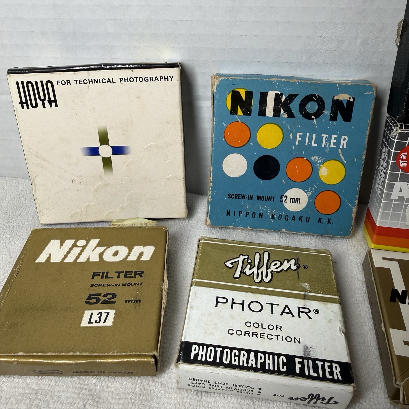 Vintage Nikon & Others boxes ONLY No filter Set Of 7
