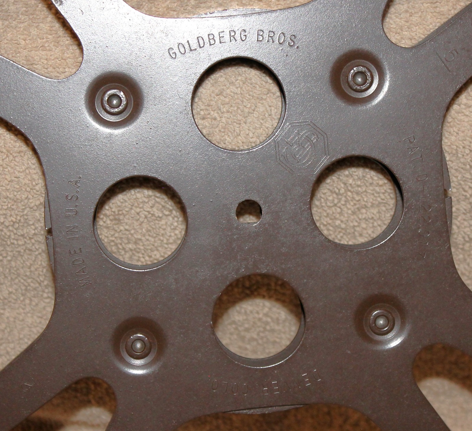 Vintage Goldberg Bros. Movie Reel 1600 Feet 16 mm 13.5″ w/Box #16R16
