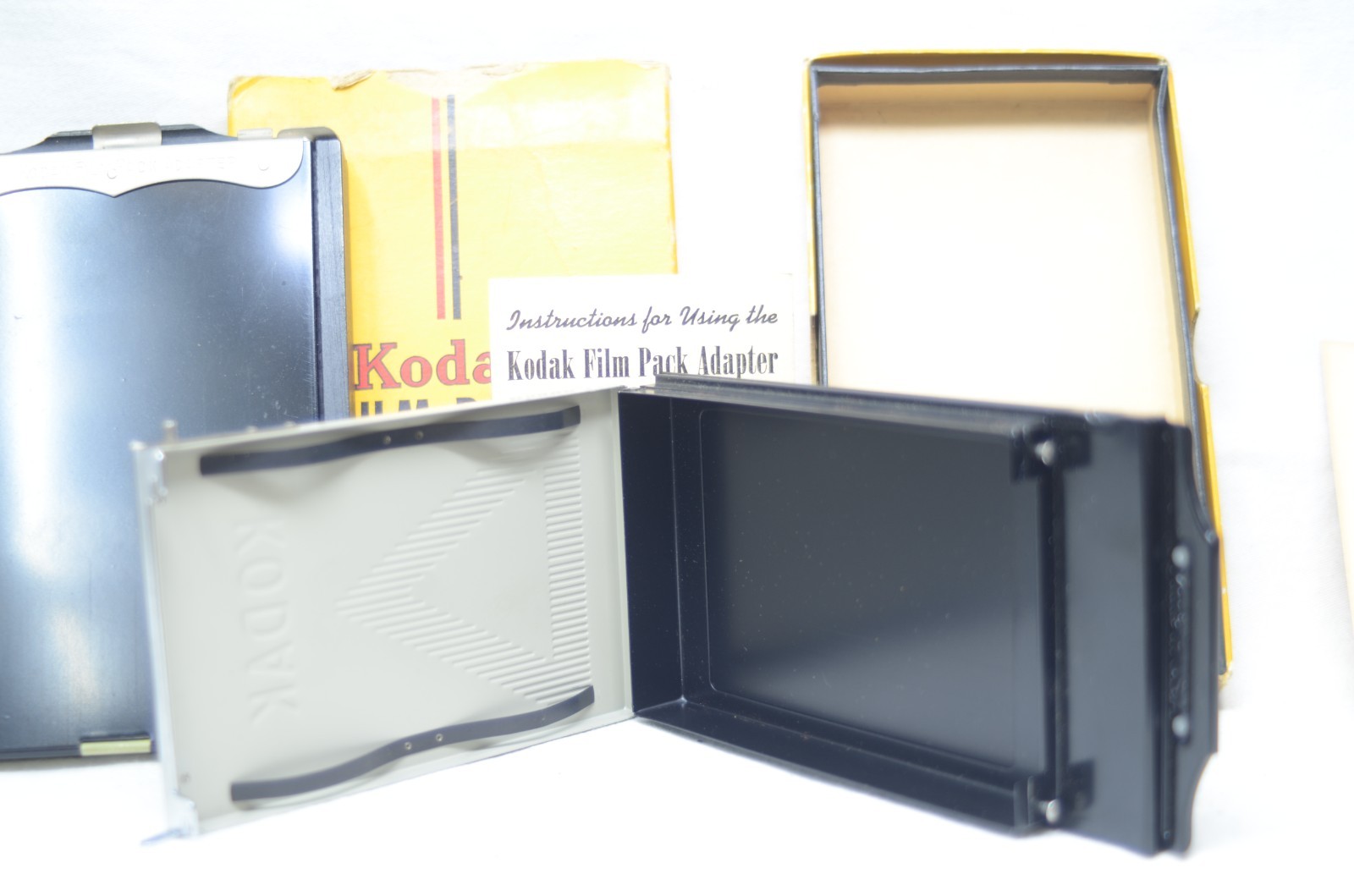 Kodak Film Pack Adapter 3.25×4.25 and 2.25 x 3.25 inch Vintage Original Box