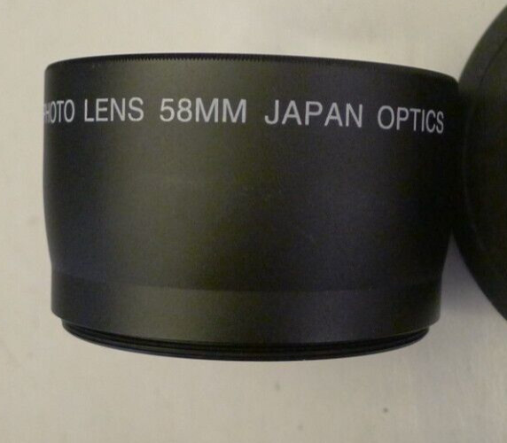 Professional 58mm HD DSLR 0.45X Wide Angle AND 2.5X Telephoto Lens +3 Caps & Bag