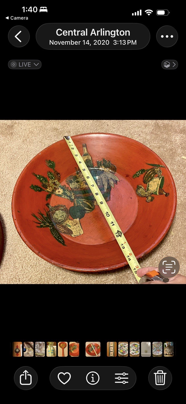 Vintage Vignette Film Reel Holder Sakakuzi Style Bowl Frying Pan Long Handle