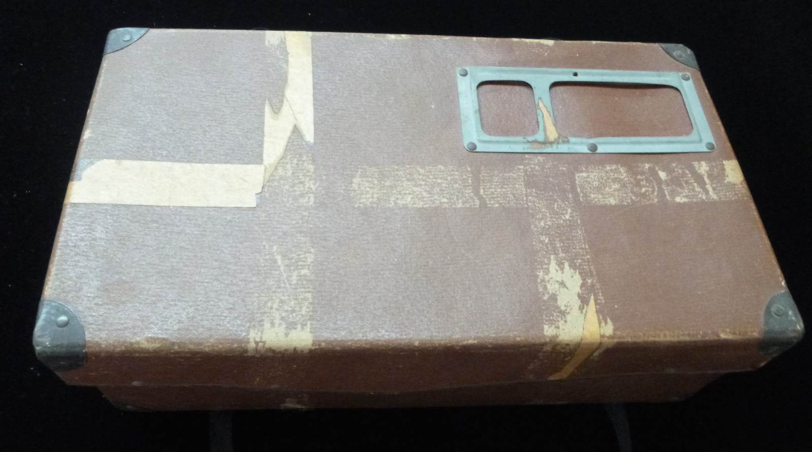 FIBERBILT -ANTIQUE FIBERBILT PHOTO FILM SHIPPING CASE WELL USED CLOTH STRAPS