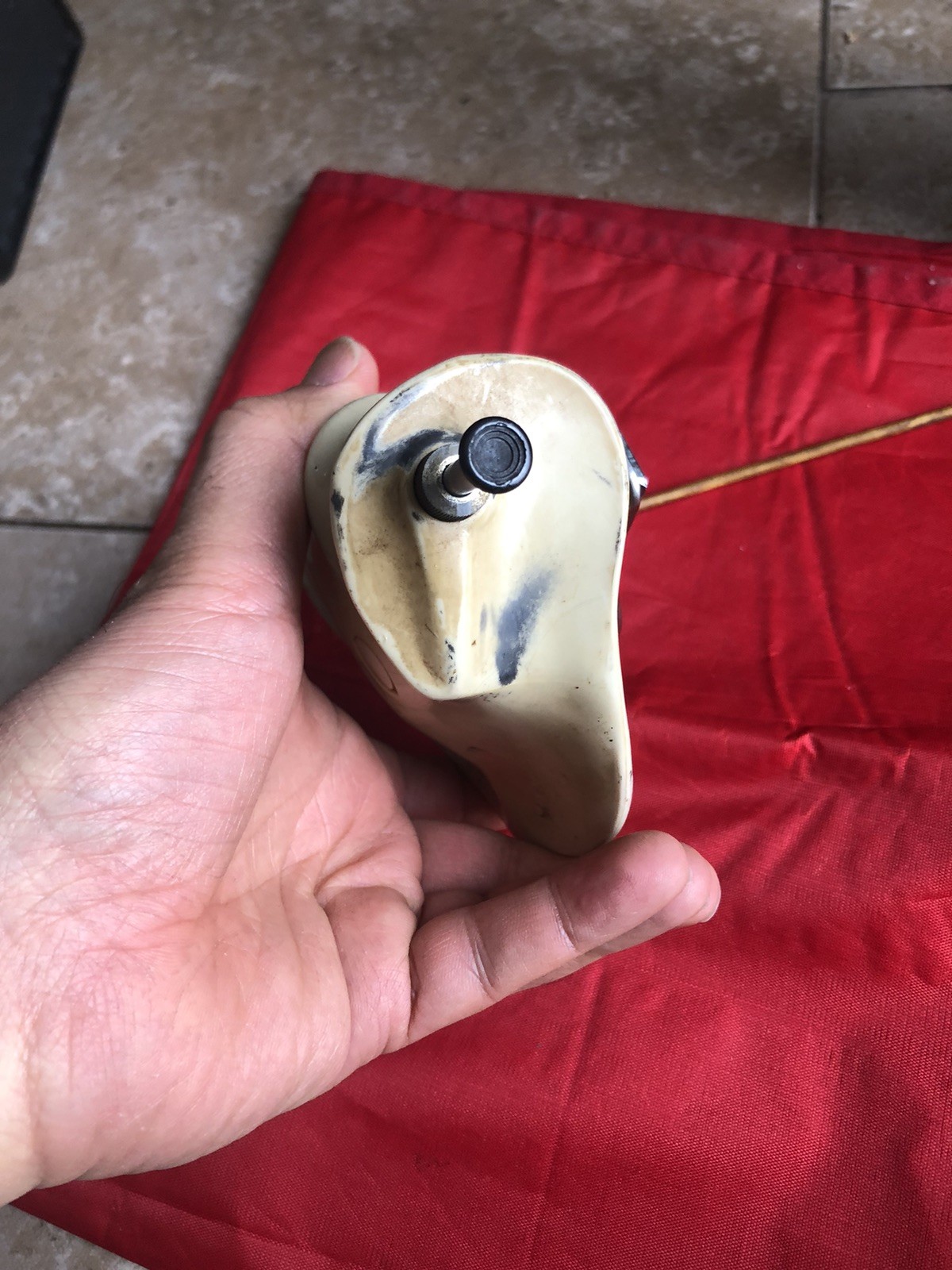 Linhof Technica White Left Hand Grip w/ Cable Release