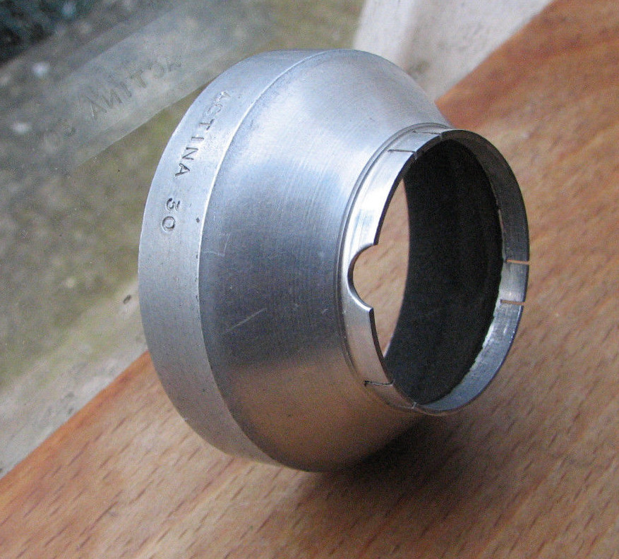 30mm push fit aluminium lens hood used slip on shade agfa fit