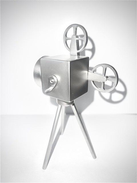 Vintage Reel-to-Reel Film Movie Camera Style Clock