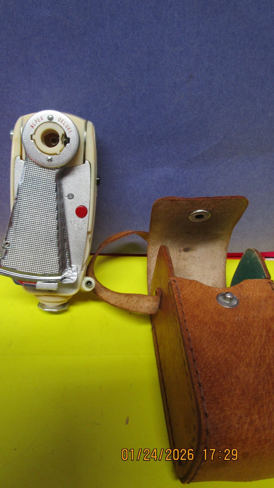 Vintage ALPEX Deluxe Four Way Flash Attachment With Leather Case Photo Camera