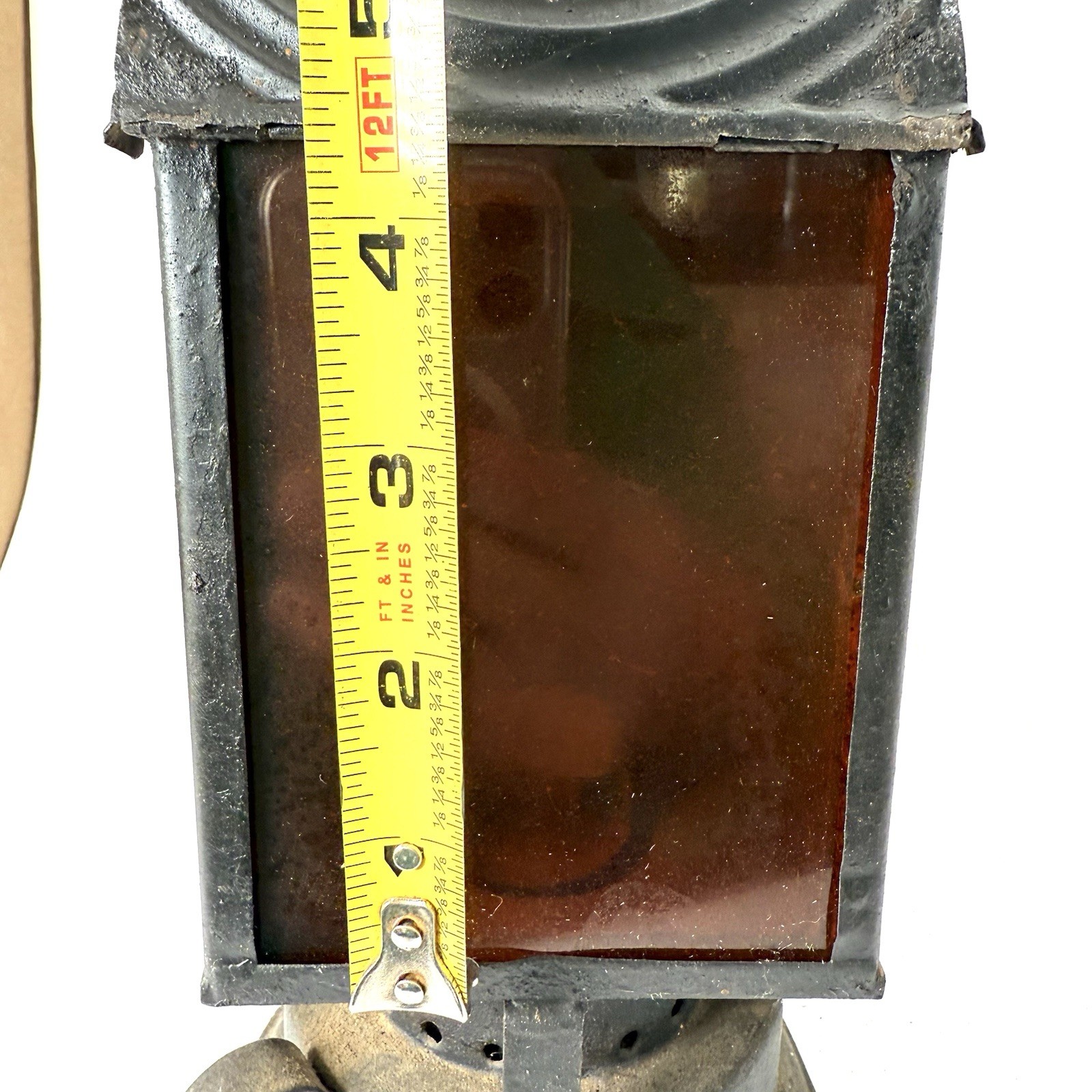 Vintage Dry Plate Gas Lantern Dark Room Safe Light Tin Lamp Darkroom W,V&B