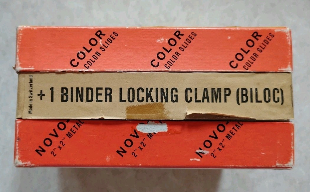 Vintage Novo Binder Locking Clamp with 20 Spare Masks, Additional Advertising