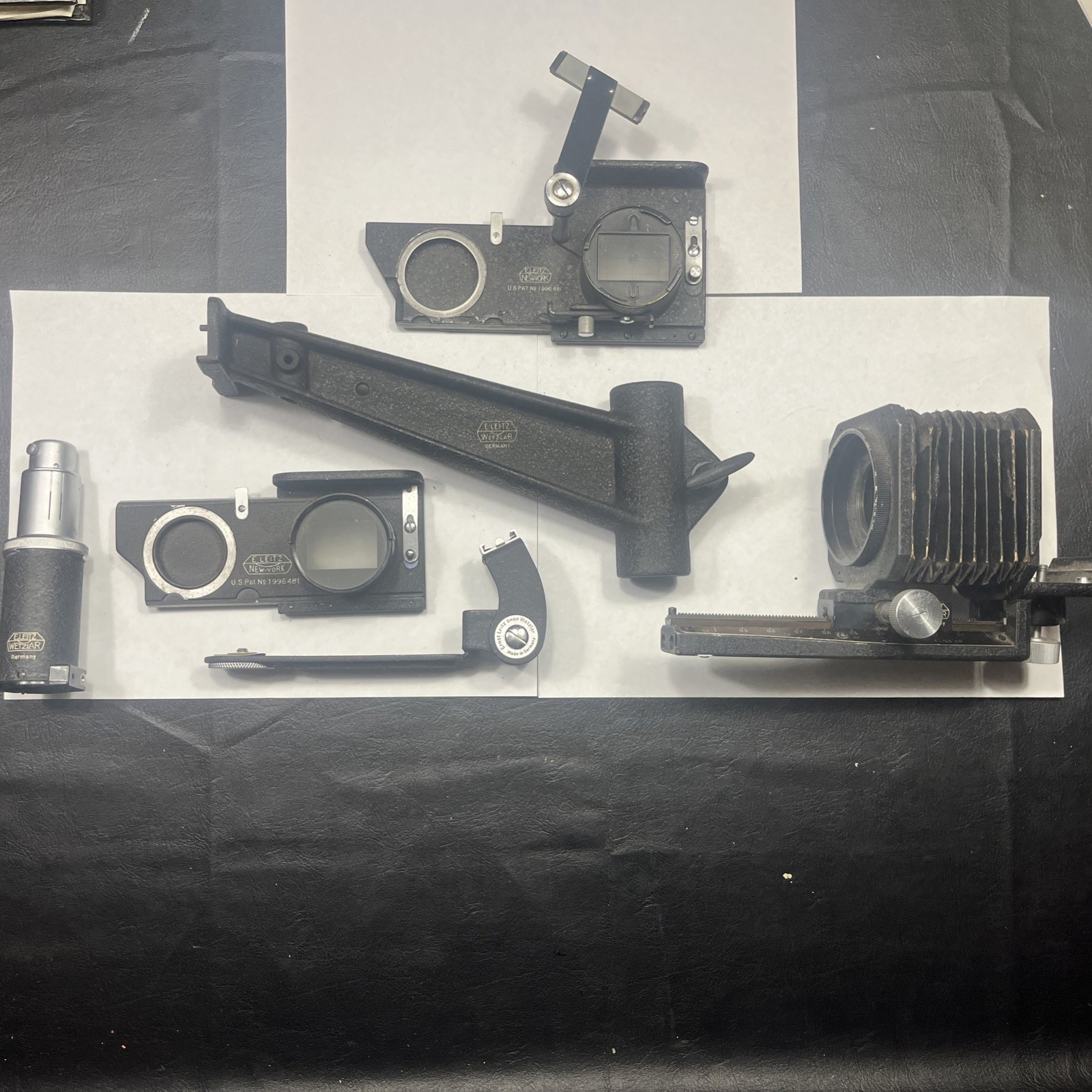 Leitz Wetzlar Photomicrography Bellows System Parts Lot