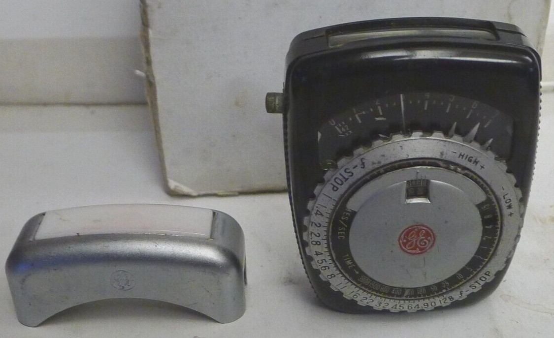 GE PR-1 Exposure Light Meter +Incident Light Attachment – Made in USA – TESTED