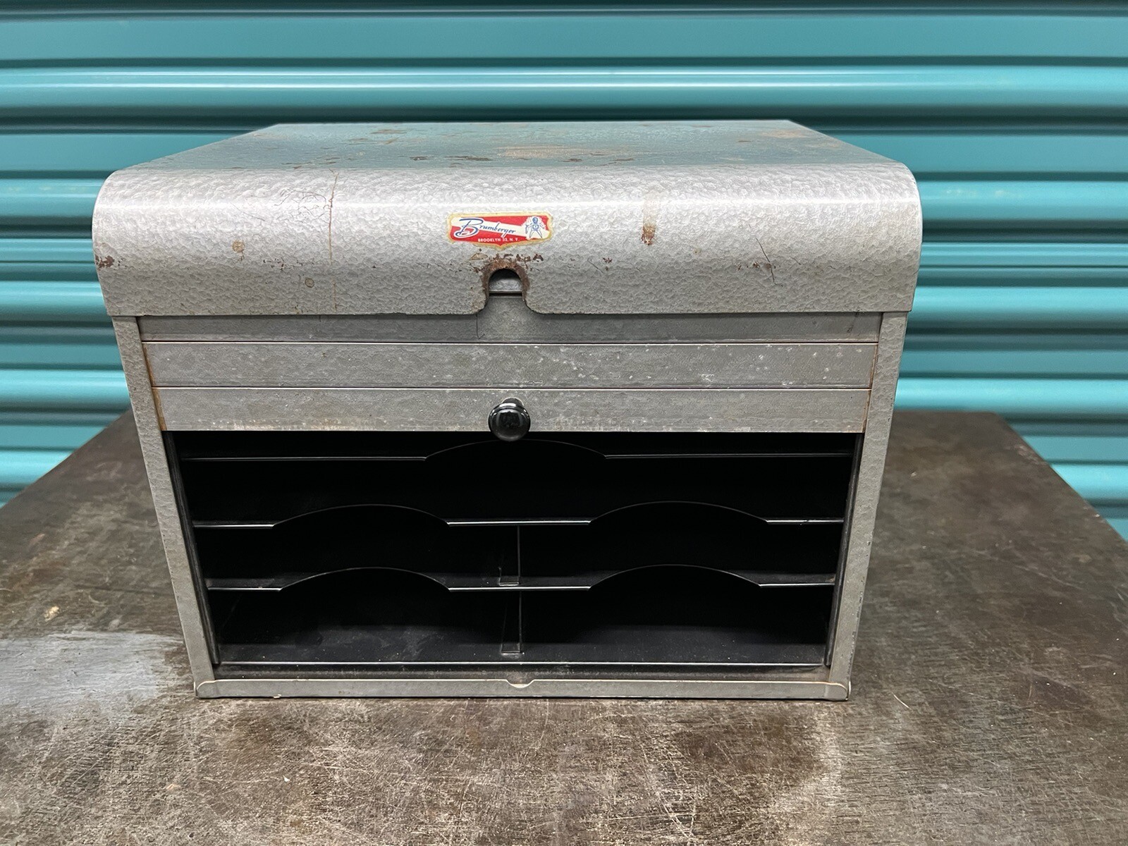 Vintage 50s 60s Brumberger Dark Room Roll Top Storage Box – Made in the USA